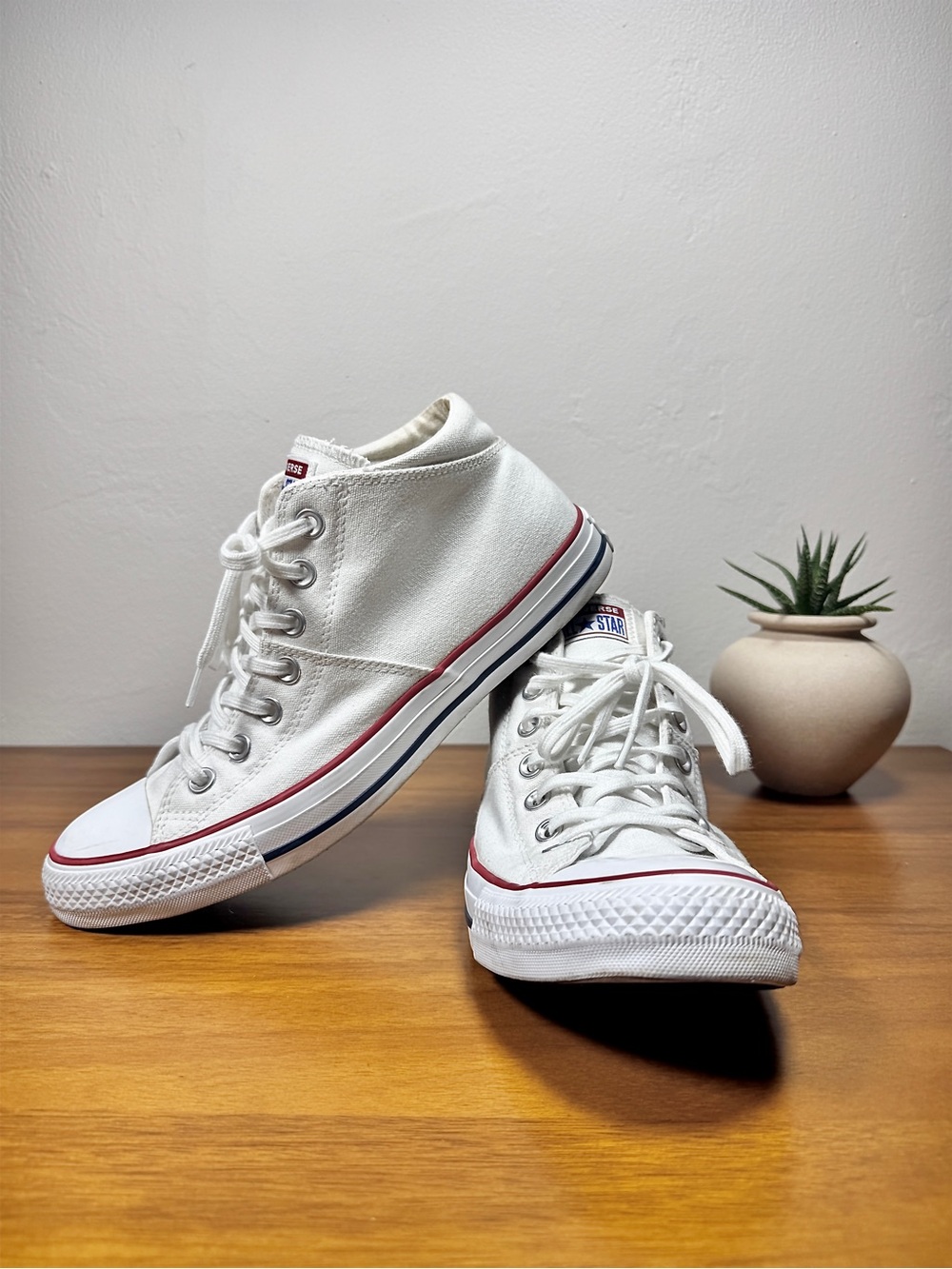 Converse White Mid-Top Sneakers - Chuck Taylor All Star Madisson